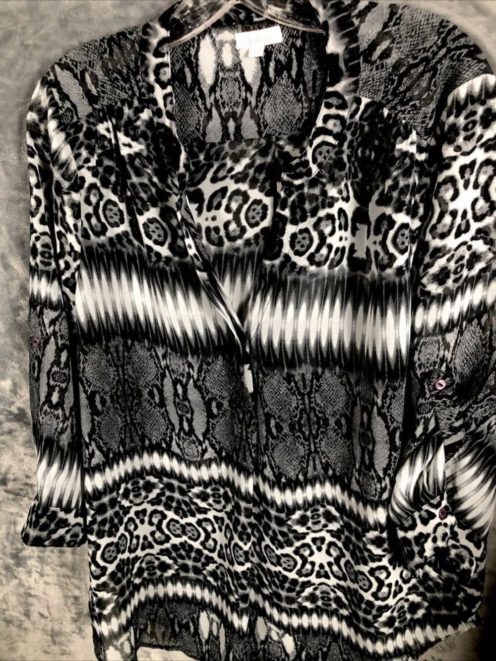 Antilim Femme Women’s Blouse Black & White Top X Large - Picture 3 of 16